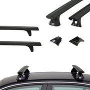 Czarne Aluminiowe Belki dachowe do Ford EcoSport MK2 Cruz Airo Dark X (2014-2018)