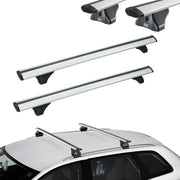 Srebrne Aluminiowe Belki dachowe do Mercedes-Benz GLC X253 Cruz Airo FIX (od 2015)