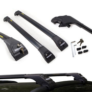 Czarne Aluminiowe Belki dachowe do Volkswagen T-Roc A1 (od 2017) RIDIGO AERO Black