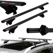 Czarne Aluminiowe Belki dachowe do Skoda Fabia 6Y2 (2000-2014) RIDIGO GLIDER EVO Black