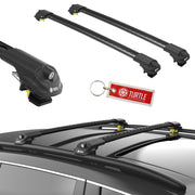 Czarne Aluminiowe Belki dachowe do Volkswagen Golf Plus 5 (2005-2009) Turtle Turtle Black