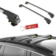 Srebrne Aluminiowe Belki dachowe do Hyundai Santa Fe CM (2010-2012) Turtle Turtle Silver